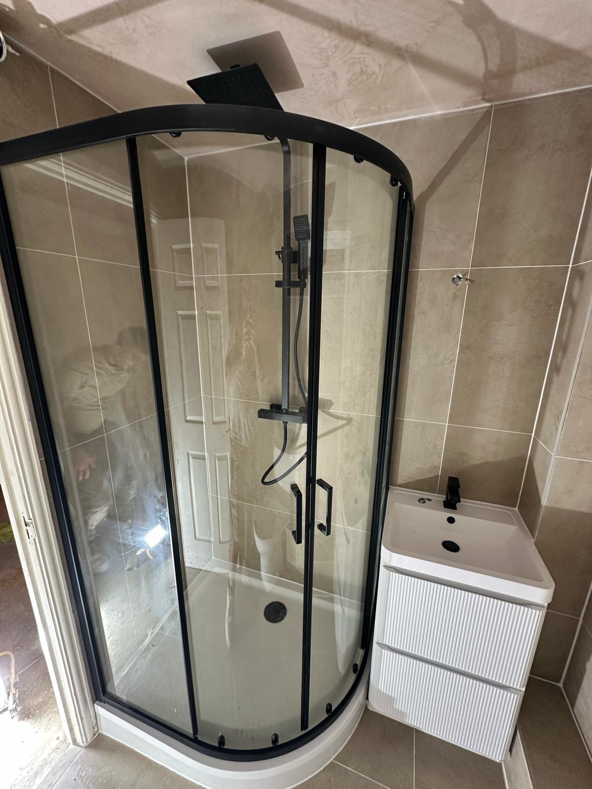 Quadrant enclosures completed by M&F Heating and Plumbing